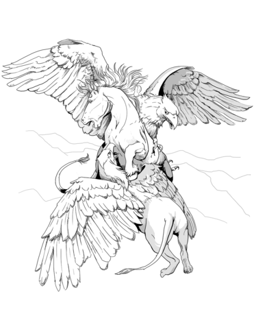 Dungeons And Dragons Griffon Coloring Page